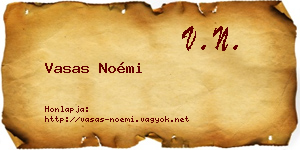 Vasas Noémi névjegykártya